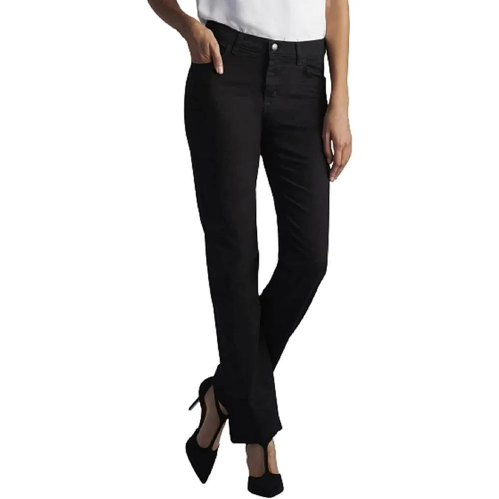 Lee Women’s Relaxed Fit Straight Leg Jeans Black Onyx Size 16 Long Mid Rise NWT - Picture 14 of 14